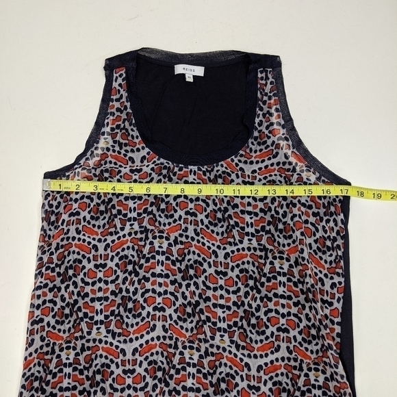 Reiss Semi Sheer Printed Sleeveless Tank Top Blouse - Picture 7 of 9